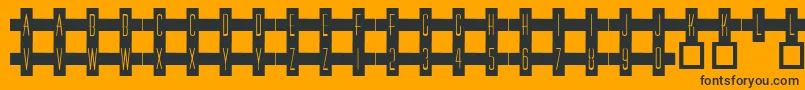 フォント101RedCross – 黒い文字のオレンジの背景