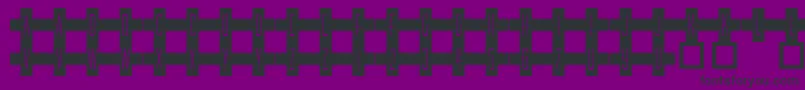 101RedCross-Schriftart – Schwarze Schriften auf violettem Hintergrund