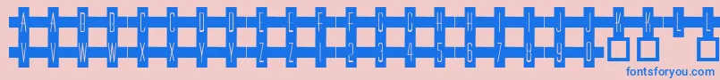 101RedCross Font – Blue Fonts on Pink Background