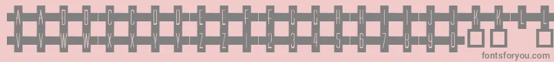101RedCross Font – Gray Fonts on Pink Background