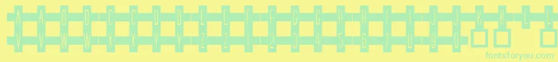 101RedCross Font – Green Fonts on Yellow Background