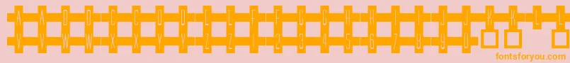 101RedCross Font – Orange Fonts on Pink Background