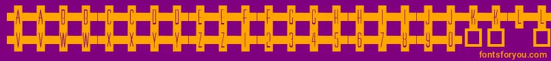 101RedCross Font – Orange Fonts on Purple Background