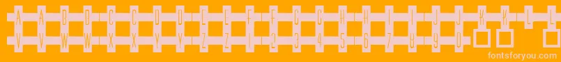 101RedCross Font – Pink Fonts on Orange Background
