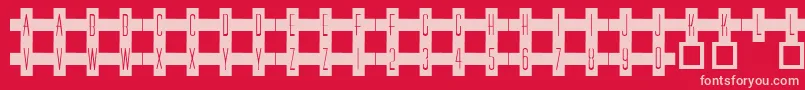 101RedCross Font – Pink Fonts on Red Background