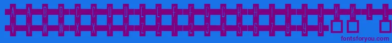 101RedCross Font – Purple Fonts on Blue Background