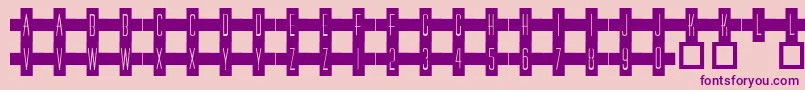101RedCross Font – Purple Fonts on Pink Background