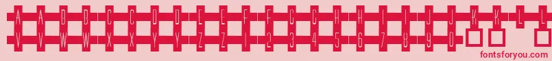 101RedCross Font – Red Fonts on Pink Background