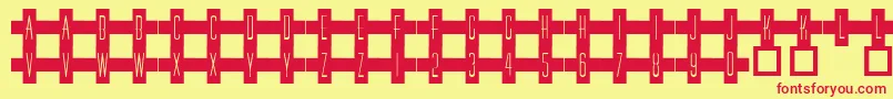 101RedCross Font – Red Fonts on Yellow Background