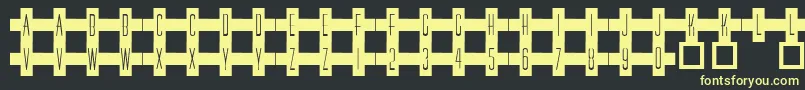 101RedCross Font – Yellow Fonts on Black Background