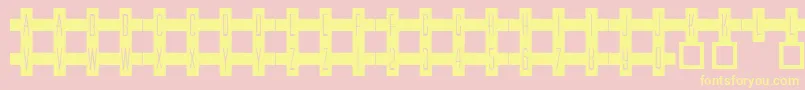 101RedCross Font – Yellow Fonts on Pink Background