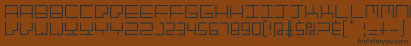 Шрифт GranitepostmodernRegular – чёрные шрифты на коричневом фоне