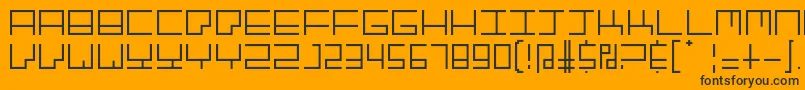 GranitepostmodernRegular Font – Black Fonts on Orange Background