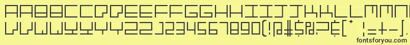 GranitepostmodernRegular Font – Black Fonts on Yellow Background