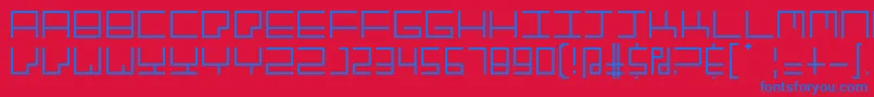 GranitepostmodernRegular Font – Blue Fonts on Red Background