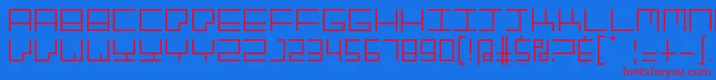 GranitepostmodernRegular Font – Red Fonts on Blue Background