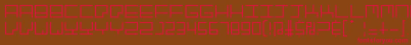 GranitepostmodernRegular Font – Red Fonts on Brown Background