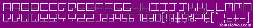 GranitepostmodernRegular Font – White Fonts on Purple Background
