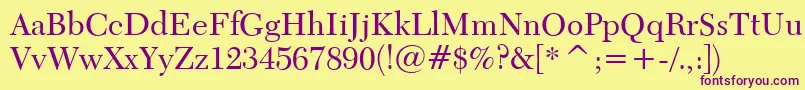 Transitional511Bt Font – Purple Fonts on Yellow Background