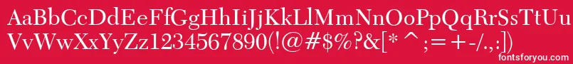 Transitional511Bt Font – White Fonts on Red Background