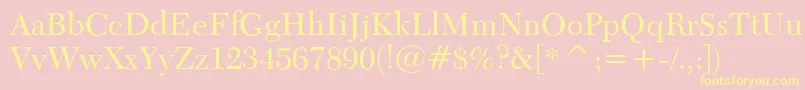 fuente Transitional511Bt – Fuentes Amarillas Sobre Fondo Rosa