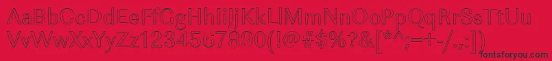 ImperialouRegular Font – Black Fonts on Red Background