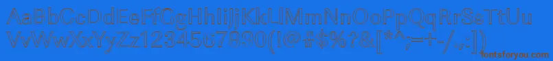 ImperialouRegular-Schriftart – Braune Schriften auf blauem Hintergrund