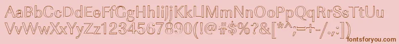 ImperialouRegular Font – Brown Fonts on Pink Background