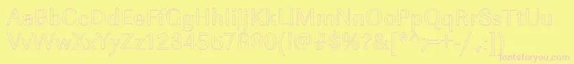 ImperialouRegular Font – Pink Fonts on Yellow Background