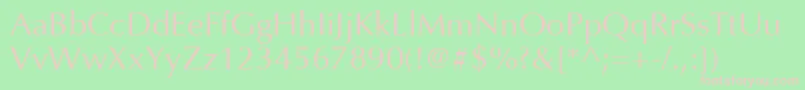 OptimaLtRoman Font – Pink Fonts on Green Background