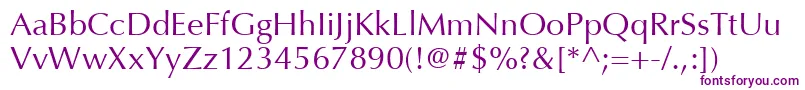 OptimaLtRoman Font – Purple Fonts on White Background