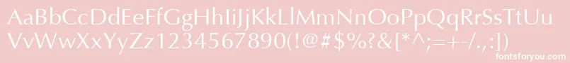 OptimaLtRoman Font – White Fonts on Pink Background