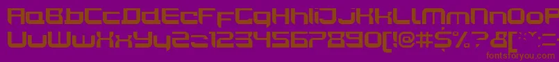 JoyriderBold Font – Brown Fonts on Purple Background