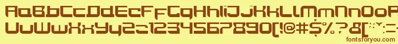 JoyriderBold Font – Brown Fonts on Yellow Background