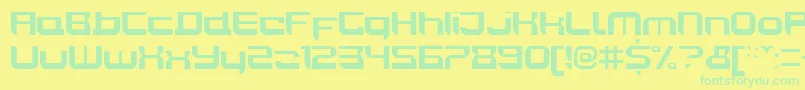 fuente JoyriderBold – Fuentes Verdes Sobre Fondo Amarillo