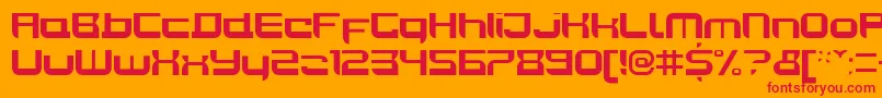 Police JoyriderBold – polices rouges sur fond orange