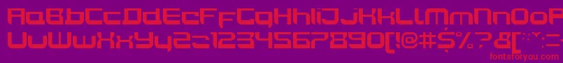 フォントJoyriderBold – 紫の背景に赤い文字