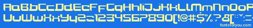 JoyriderBold Font – Yellow Fonts on Blue Background