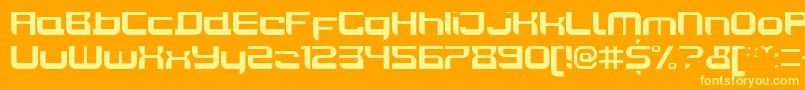 JoyriderBold Font – Yellow Fonts on Orange Background
