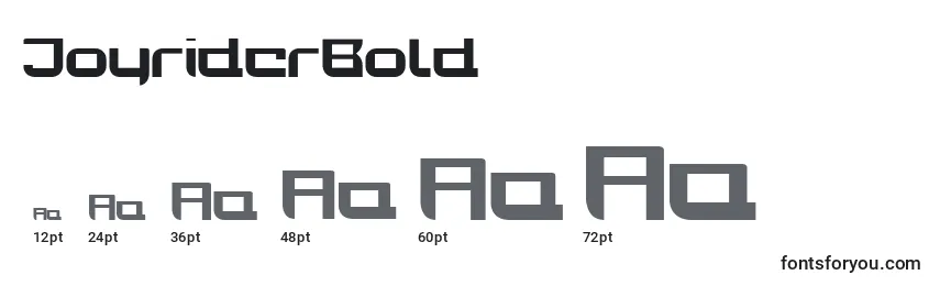 JoyriderBold Font Sizes