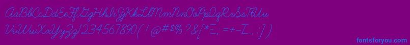 Learningcurve Font – Blue Fonts on Purple Background