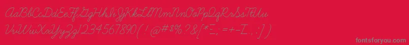 Learningcurve Font – Gray Fonts on Red Background