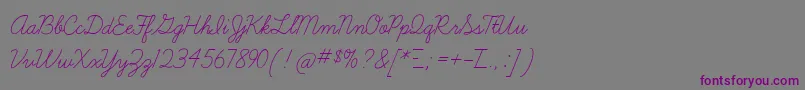 Шрифт Learningcurve – фиолетовые шрифты на сером фоне