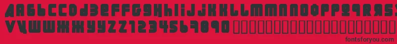 Ural ffy Font – Black Fonts on Red Background