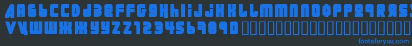 Ural ffy Font – Blue Fonts on Black Background