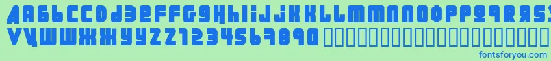 Ural ffy Font – Blue Fonts on Green Background