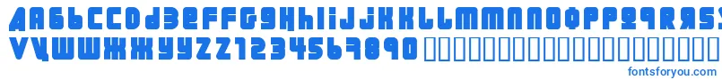 Ural ffy Font – Blue Fonts on White Background