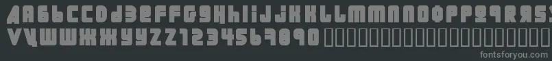 フォントUral ffy – 黒い背景に灰色の文字