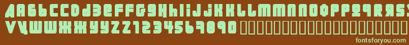 Ural ffy Font – Green Fonts on Brown Background