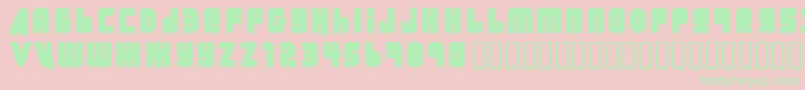 Ural ffy-Schriftart – Grüne Schriften auf rosa Hintergrund